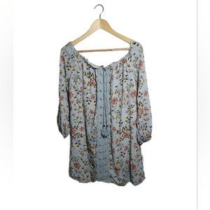 Xhilaration blue floarl dress